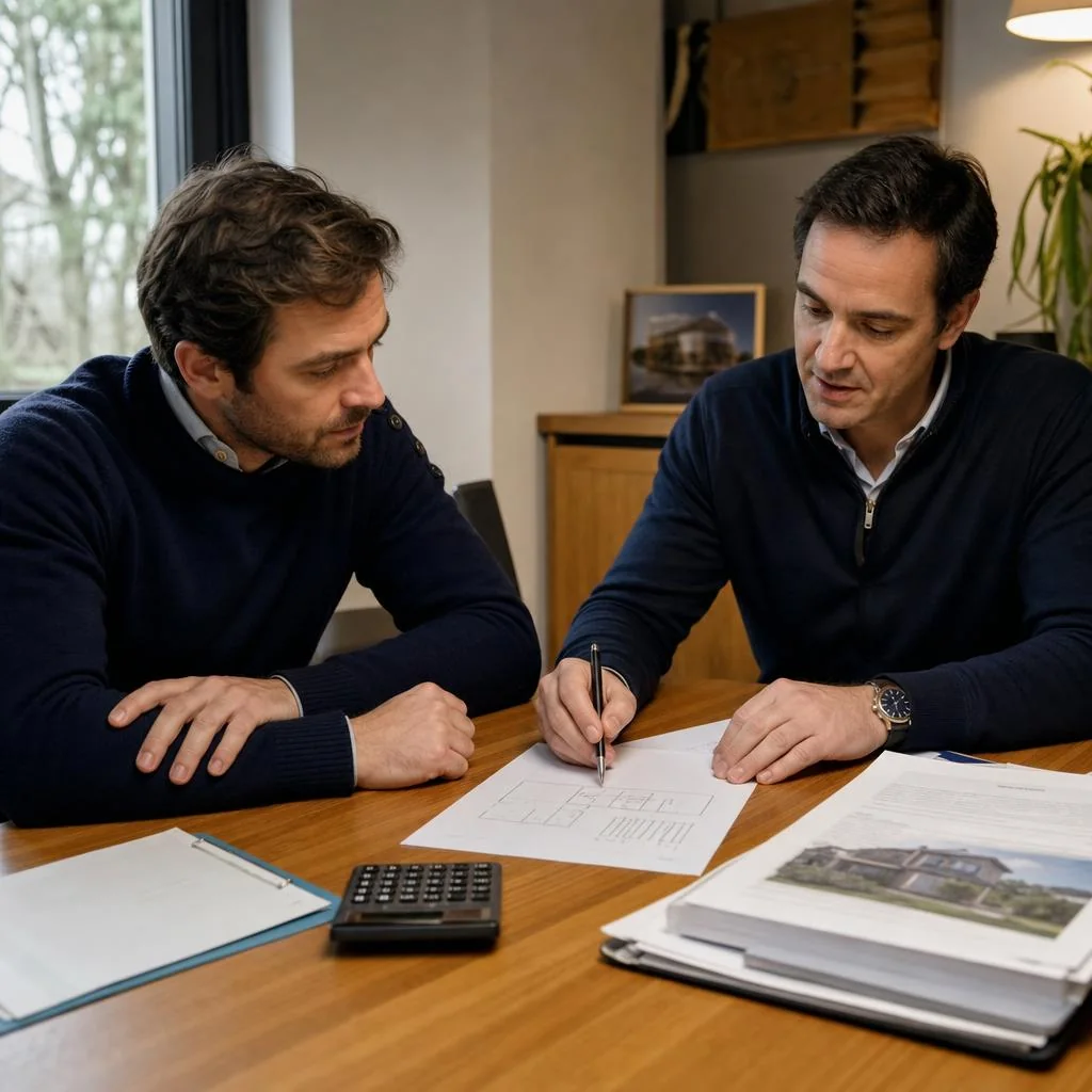 Documents financiers préparés pour un projet immobilier